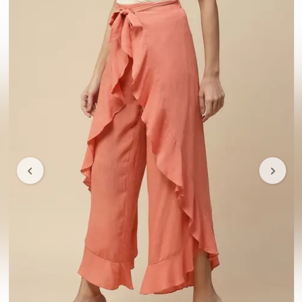 HYFVE Coral Ruffle Wide Leg Pants